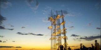 Umbrellas sculpture in Thessaloniki