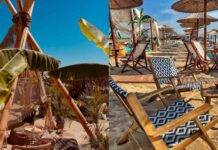 Ammolofos Seaside Bar: Τροπικό σκηνικό με αναπαυτικές κούνιες και πολύχρωμα πουφ, που βουλιάζεις μέσα τους με το cocktail στο χέρι